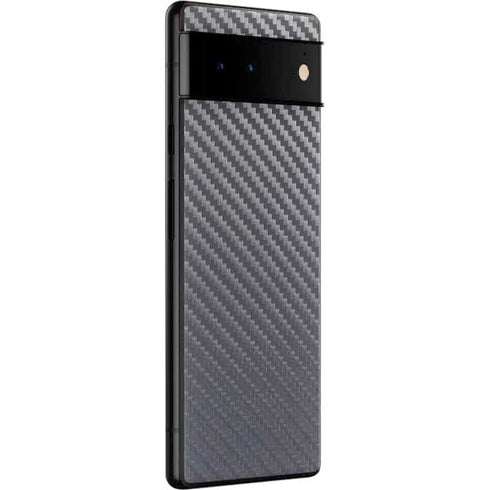 Silver Carbon Fiber Specialty Texture Material Google Pixel 6 Pro Skin